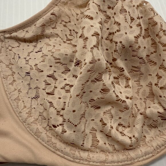 Chantelle Lace Underwire Bra 38D Nude Supportive Full Coverage Unlined Sexy - Picture 4 of 7